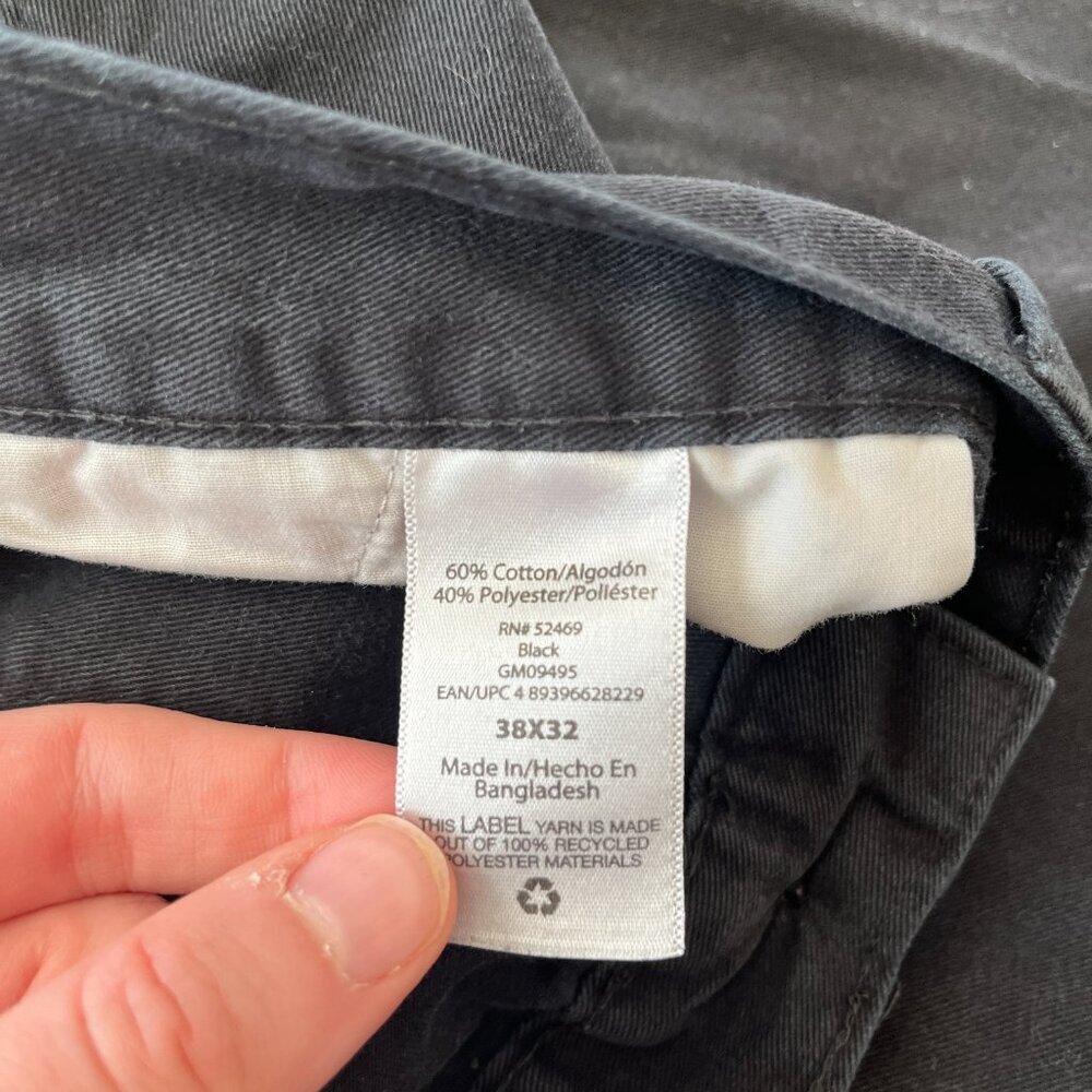 Mens Black Casual Work Pants - 38x32 - Picture 8 of 8